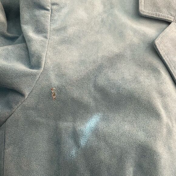 Roth Le Cover Women Suede Baby Blue Blazer - Size XL - Picture 11 of 11